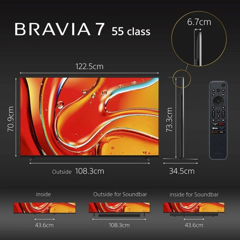 SONY BRAVIA 7 55" XR MINI LED 4K GOOGLE TV