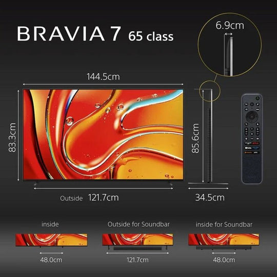 SONY BRAVIA 7 65" XR MINI LED 4K GOOGLE TV