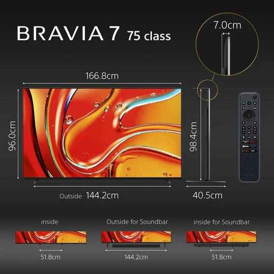 SONY BRAVIA 7 75" XR MINI LED 4K GOOGLE TV